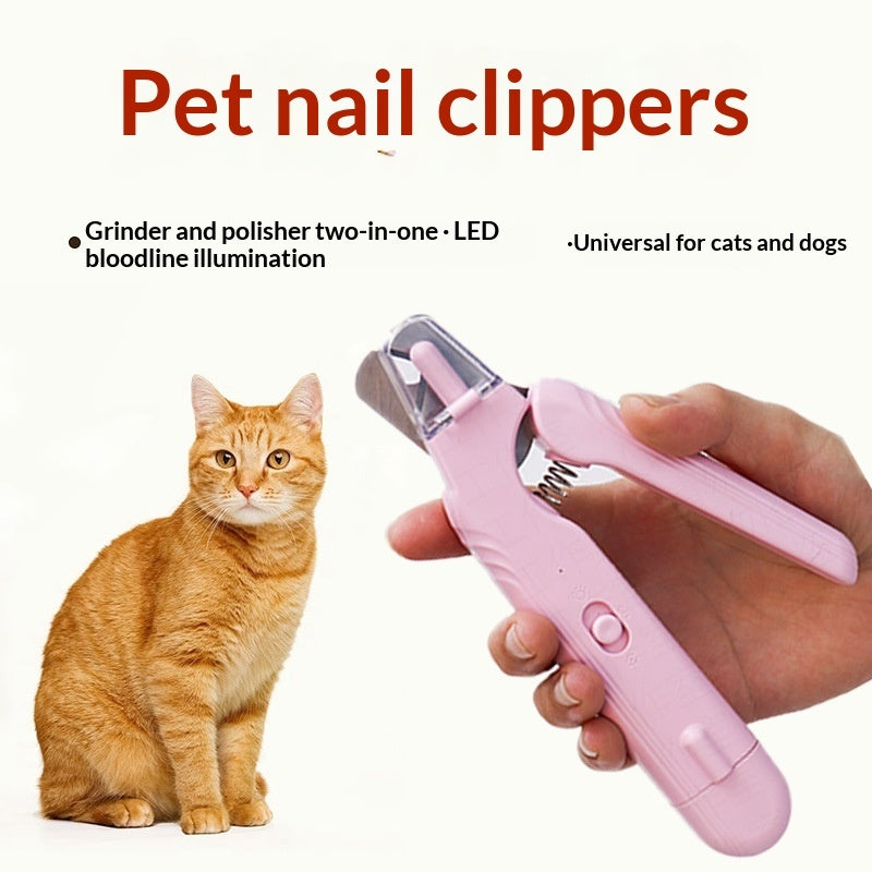 2-in-1 LED Electric Nail Clipper for Pet